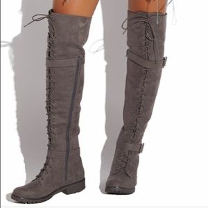 Thigh High Combat Boots